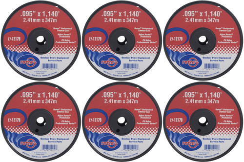 Six (6) Pack of Vortex Trimmer Line 12179 .095 x 1140 Spools