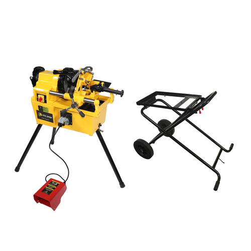 Steel Dragon Tools® 7090 2" Pipe Threading Machine with Cart and Foot Pedal
