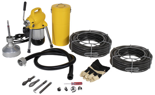 Steel Dragon Tools® K50 Sectional Drain Cleaning Machine and 130ft. of C8 Cable