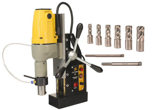 Steel Dragon Tools® MD40 Magnetic Drill Press with 7pc 1in. Small HSS Cutter Kit