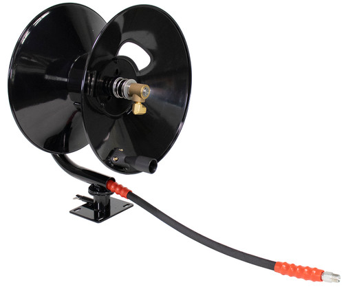 Erie Tools 5100 PSI 3/8" x 100' Pressure Washer Hose Reel with Swivel Base