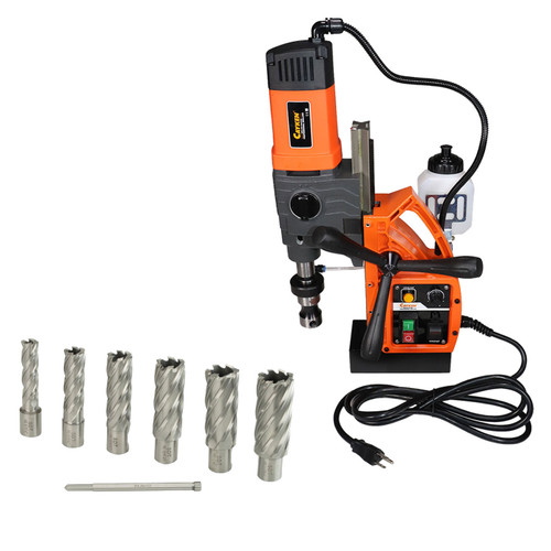 Cayken KCY-48-2WDO 1.8" Magnetic Drill Press with 7PC 2" Annular Cutter Kit