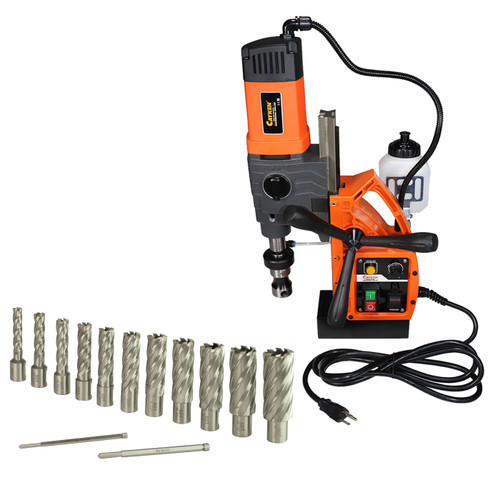 Cayken KCY-48-2WDO 1.8" Magnetic Drill Press with 13PC 2" Annular Cutter Kit