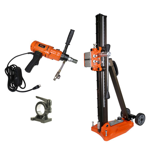 Cayken 6in. Diamond Core Drill Rig with 580F Adjustable Angle Vacuum Plate Stand