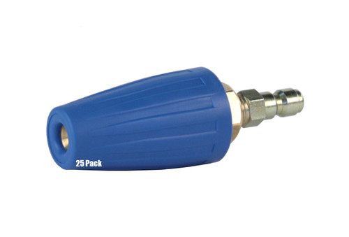 25 Pack Erie Tools Pressure Washer Rotating Turbo 3.5 Nozzles 4000 PSI QC