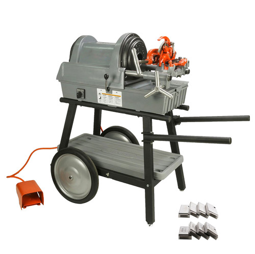 Reconditioned RIDGID® 1822-I Auto Chuck Pipe Threader with 815A Dies New Cart