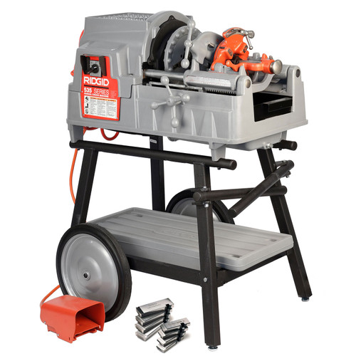 Reconditioned RIDGID® 535 V3 Pipe Threading Machine with 811A Dies & New Universal Cart