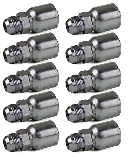 10 Pack MJ-08-08 - 1/2" Hose x 1/2" JIC 37°Male Rigid Hydraulic Hose Fitting