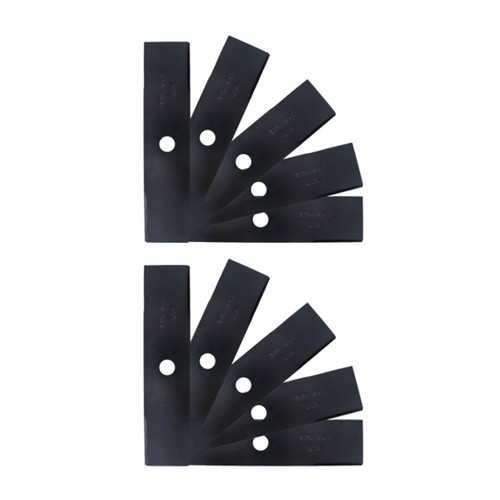 10 Pk USA Straight Edger Blade Sharpened 9" x 2" x 0.110" Thickness 5/8" C.H.