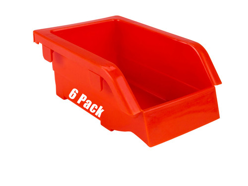 Erie Tools (6) Red Replacement Parts Bin For ETD-PB-090
