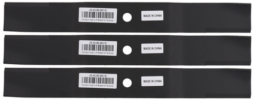 3 Straight High-Lift Mower Blades for Kubota® Z Series K472 K5371-99040 60" Deck