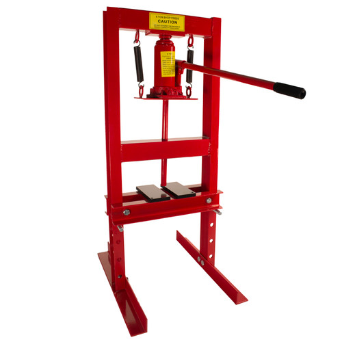 Dragway Tools 6-Ton Hydraulic Shop Press Benchtop with Plates H Frame
