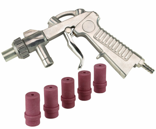Dragway Tools Blast Media Gun & (5) 4MM Nozzles for 25 60 90 Sandblast Cabinet