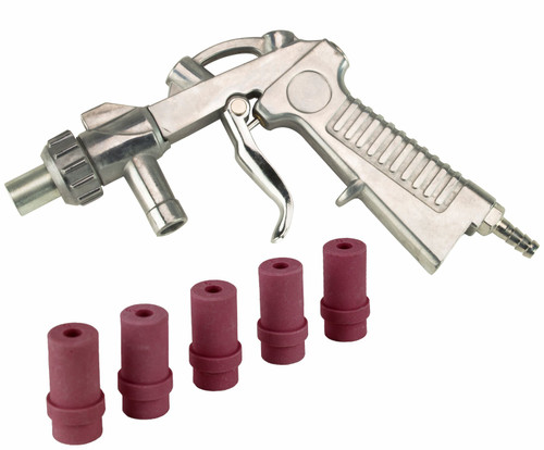 Dragway Tools Blast Media Gun & (5) 6MM Nozzles for 25 60 90 Sandblast Cabinet