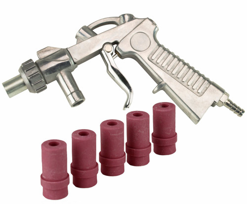 Dragway Tools Blast Media Gun & (5) 7MM Nozzles for 25 60 90 Sandblast Cabinet