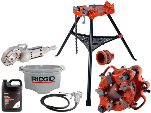 RIDGID® 700 744 Adapter 418 Oiler with Reconditioned 460 & 141 Geared Threader