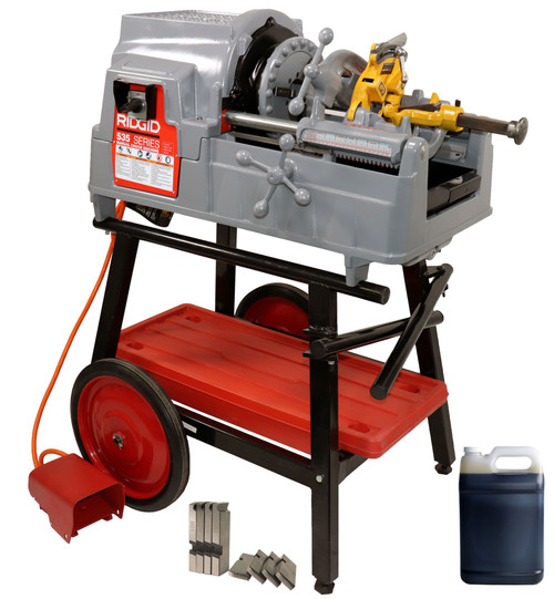 Reconditioned RIDGID® 535 V3 Pipe Threader & Steel Dragon Tools® Cart 811A & Oil