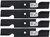 4 Rotary® 6009 Mower Blades for Bad Boy® Lesco® Scag® Windsor® 32" 48" Deck