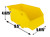 Erie Tools (6) Yellow Replacement Parts Bin For ETD-PB-090