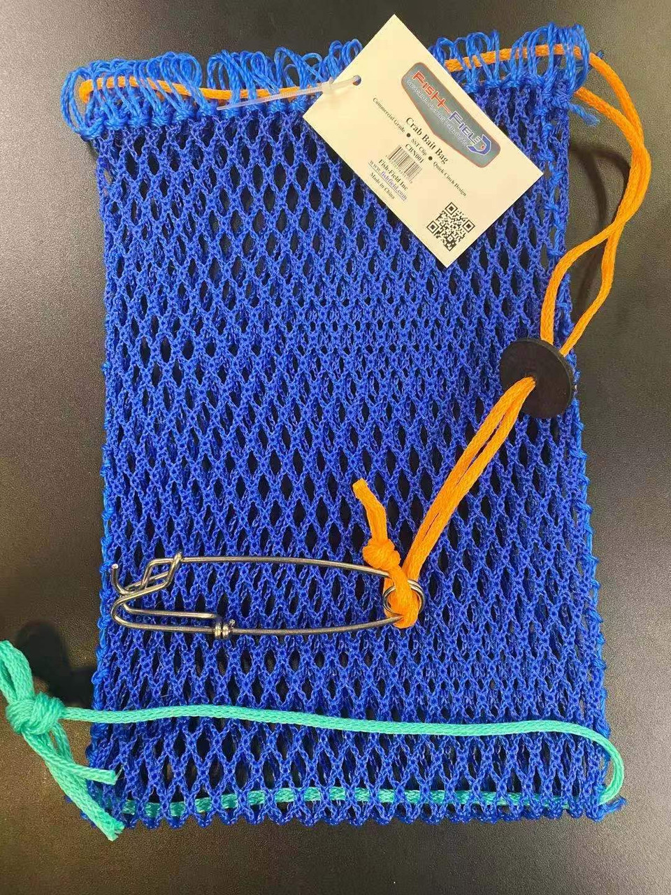 Fish-Field Knotless Crab Pot Blue Bait Bags - Commercial Grade