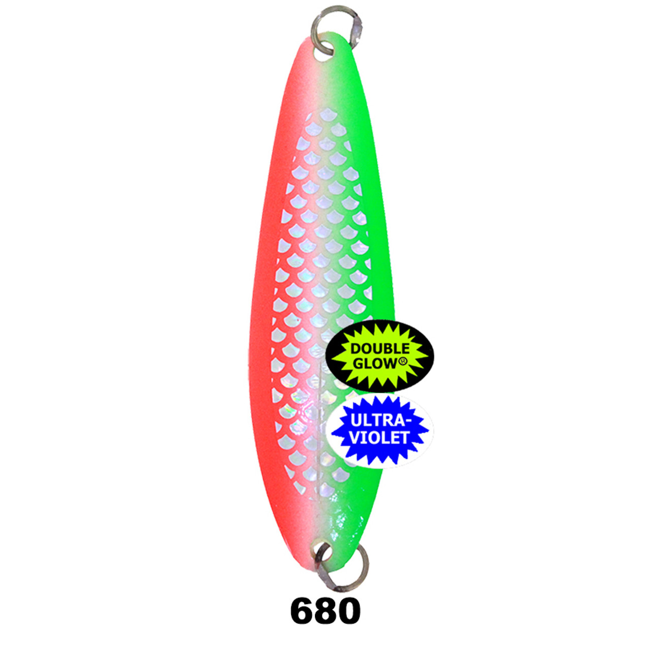 Kingfisher Trolling Spoon -Neon Chartreuse/Red Dot by Gold Star at