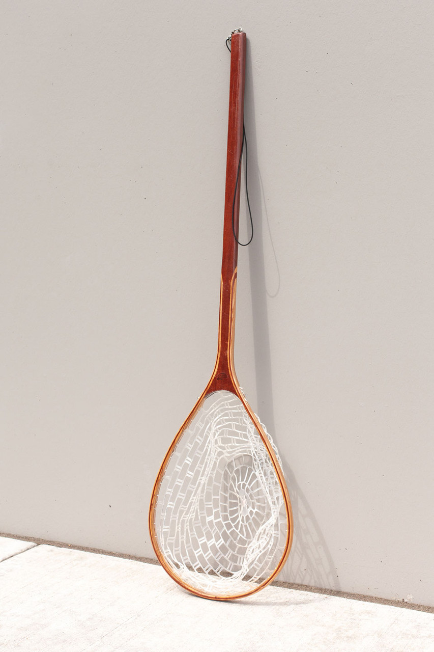 big fish landing net Rubber Fish Landing Net KUFA LM80 Large Wooden Landing Net