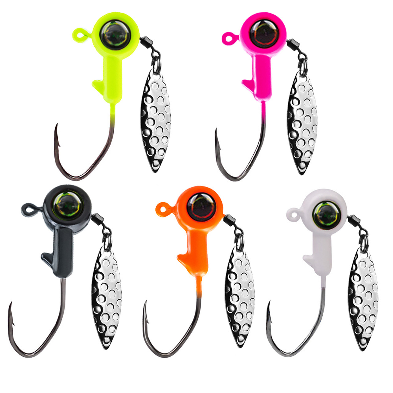 Hand Tied Fishing Jigs Various Sizes And Colors Freshwater Fishing With  Spinners