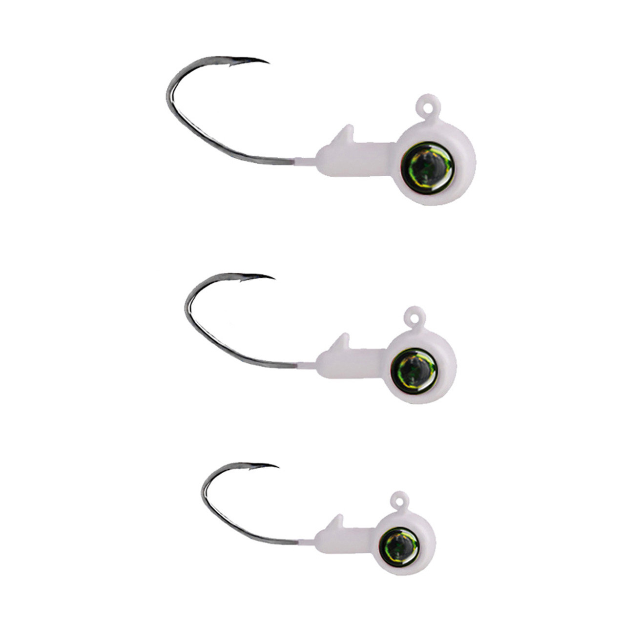 Fish-Field Crappie Party Jig Heads in Chartreuse | Size 1/8oz