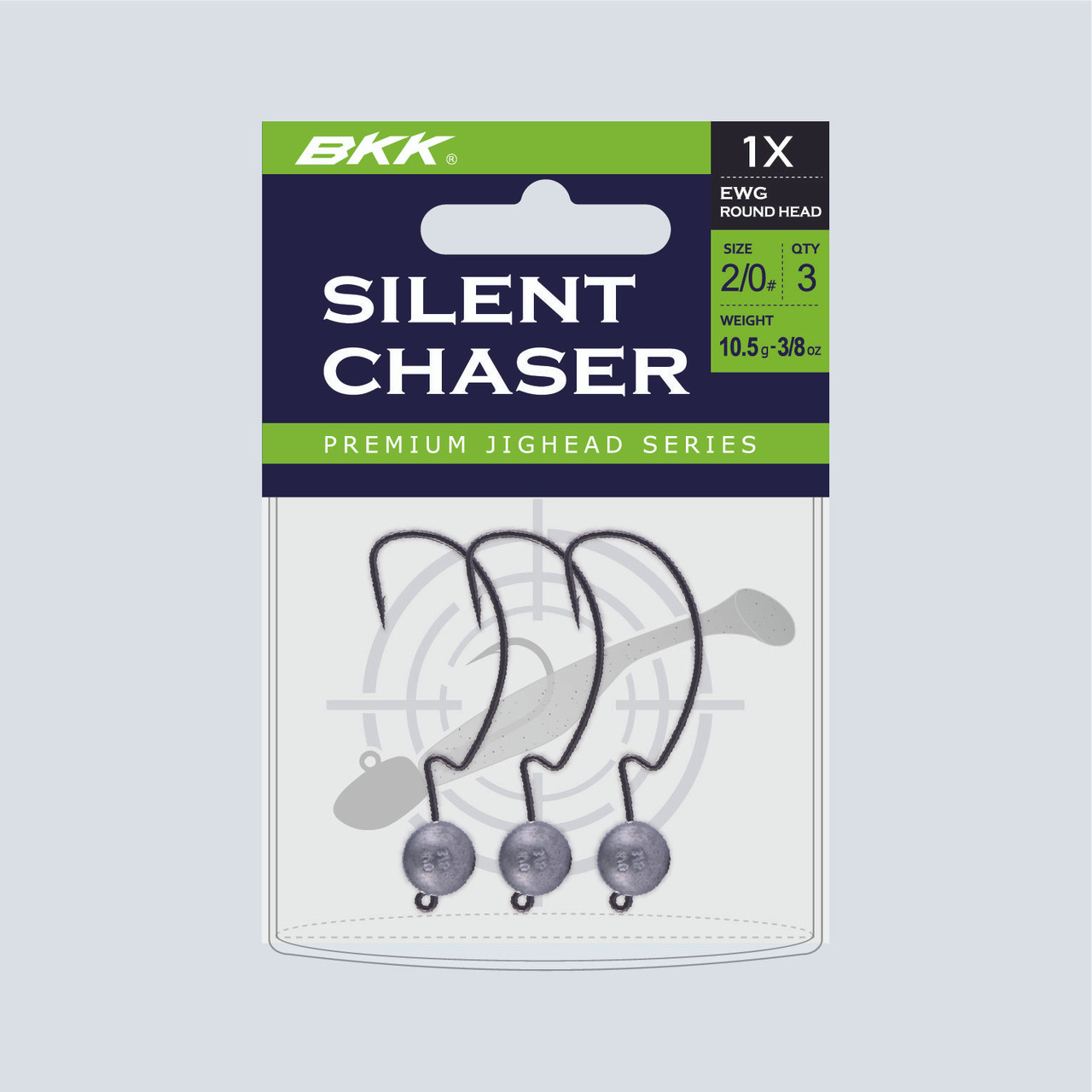 BKK Silent Chaser 1X EWG Round Head Jigheads - 3/0 - 1/8oz