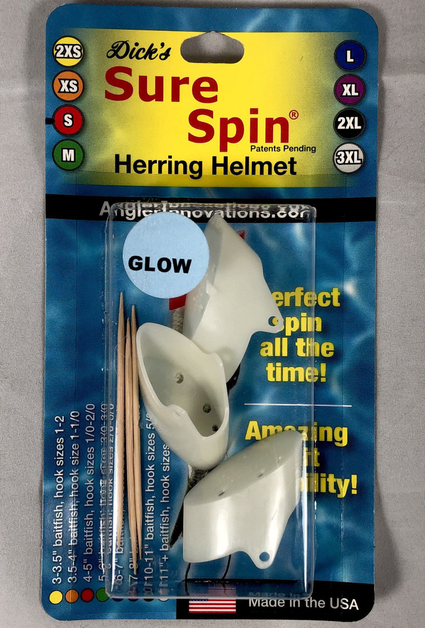 Sure Spin Bait Fish Helmet 3-Packs L / Glow