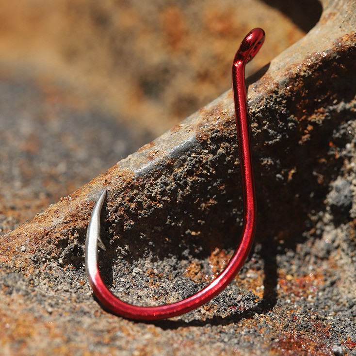 buy red fishing hooks 120 Pcs Wide Belly Crank Easy to net Barbless Treble-RED Size 4-8