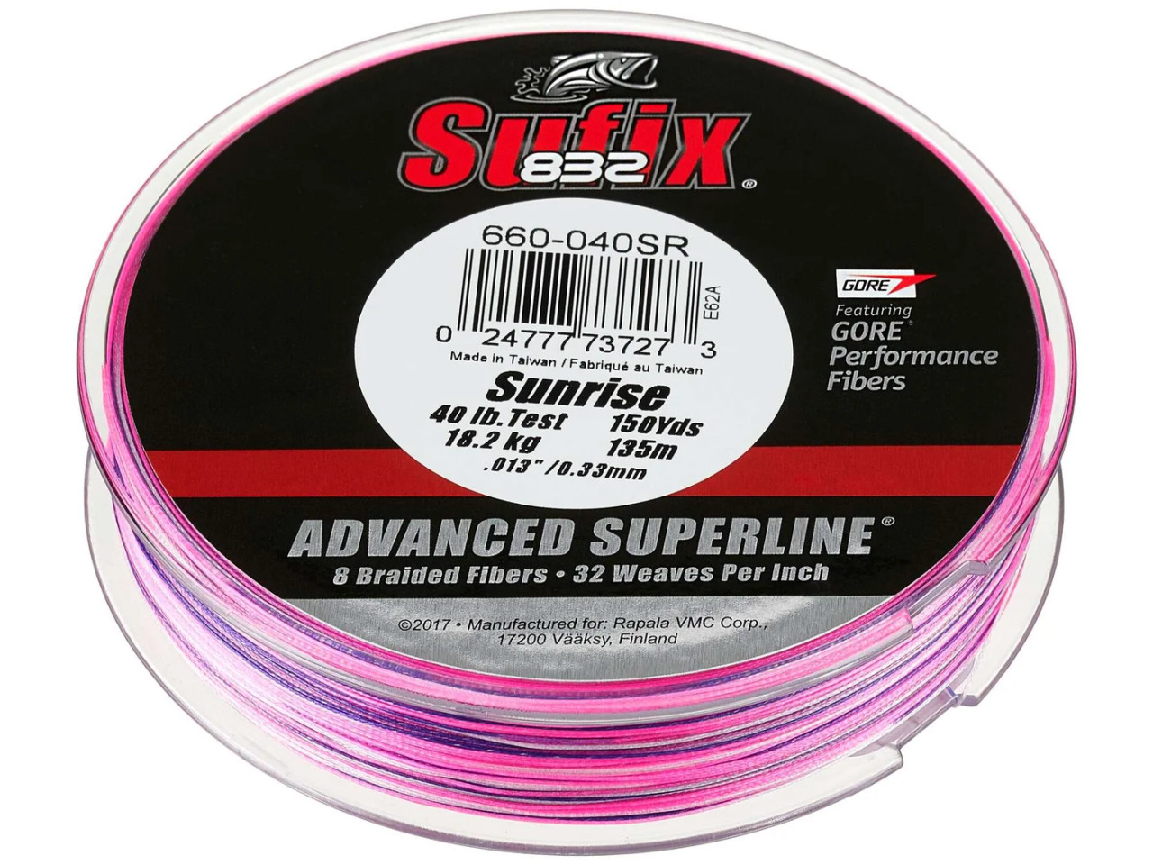 サヤ Sufix 832 Braided Line Sunrise 300Y Spool