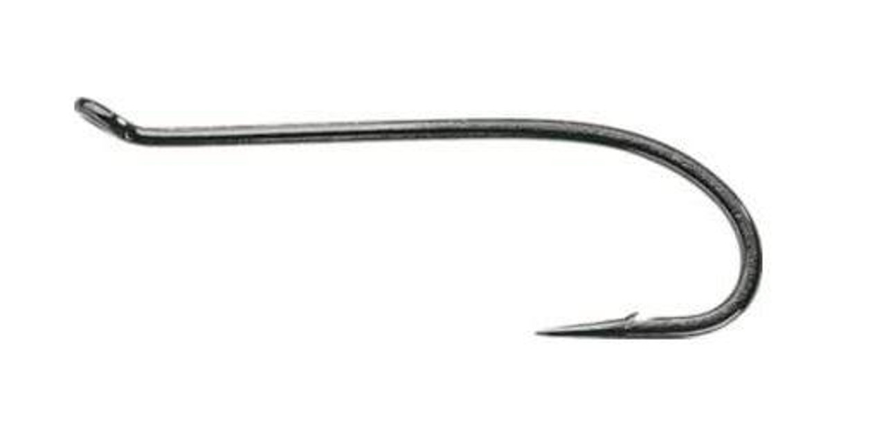 Mustad SL73UNP Salmon Single, 36890, 2X-Heavy, 3X-Long, Forged, Looped Up Eye - Black Nickel - 25 per Pack