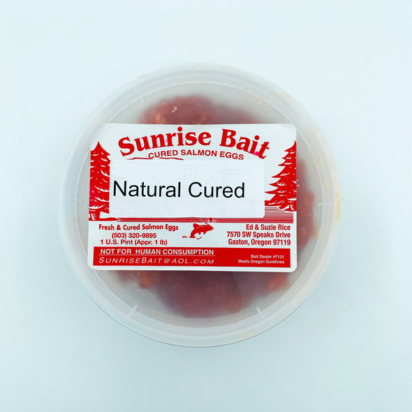 Sunrise Bait Natural Cured Salmon Eggs - 16oz Pint