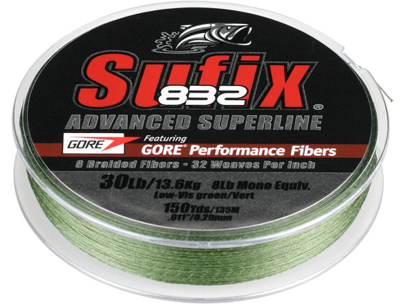 Sufix 832 Braided Line Low-Vis Green 300Y Spool Sufix 832 Braided Line Low-Vis Green 300Y Spool