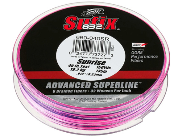 Sufix 832 Braided Line Sunrise 300Y Spool Sufix 832 Braided Line Sunrise 300Y Spool