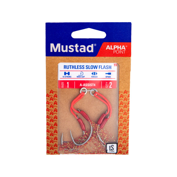 Mustad Ruthless Slow Fall Double Assist Rig - Flash