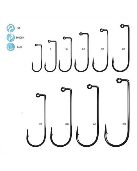 GAMAKATSU JIG HOOKS 90 DEGREE HEAVY WIRE, ROUND BEND