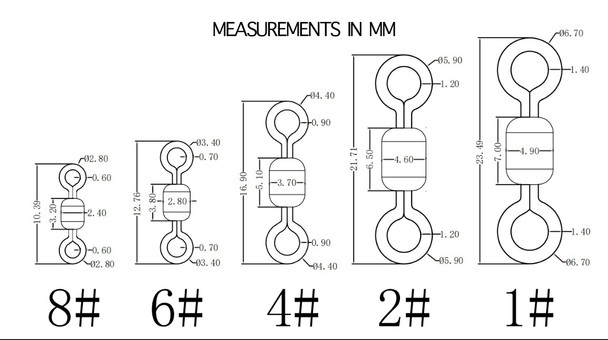 Fish-Field Superior Stainless Steel Crane Swivels