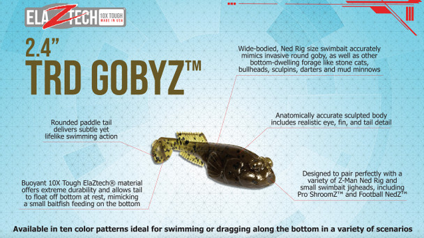 Z-Man TRD (The Real Deal) GobyZ 2.4" Soft Bait
