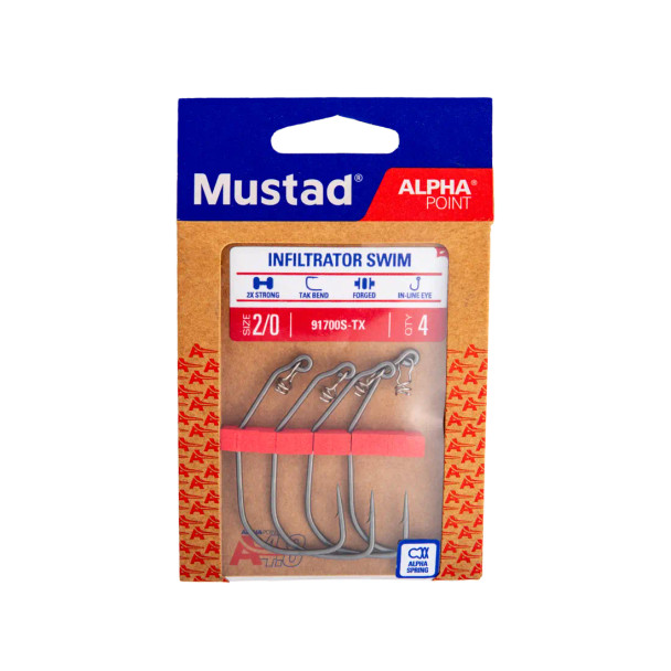 Mustad Alpha Point Infiltrator Swim Hooks