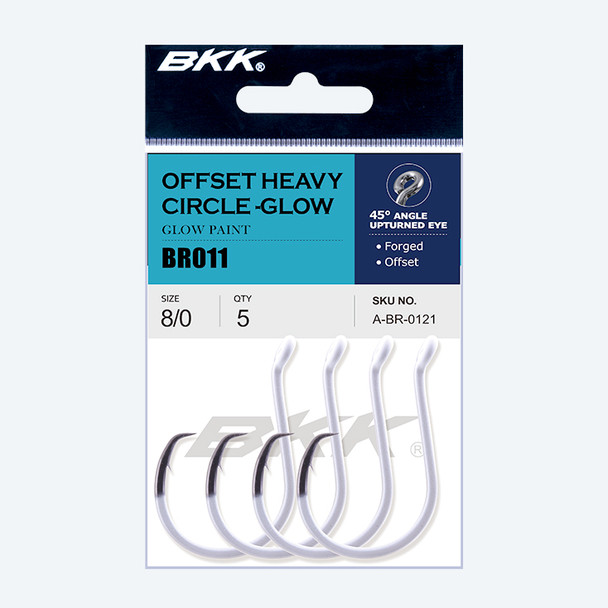BKK Offset Heavy Circle Glow Hooks