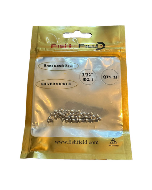 Fish-Field Brass Dazzle Eyes for Fly Tying