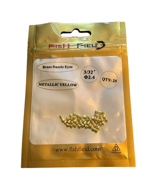 Fish-Field Brass Dazzle Eyes for Fly Tying