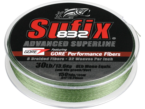 Sufix 832 Braided Line Low-Vis Green 300Y Spool Sufix 832 Braided Line Low-Vis Green 300Y Spool