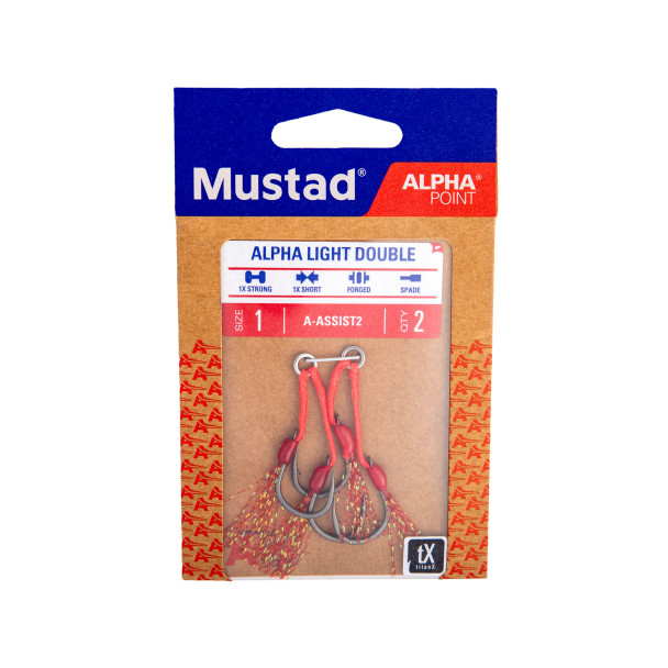 Mustad Alpha Light Double Assist Rig - Flash