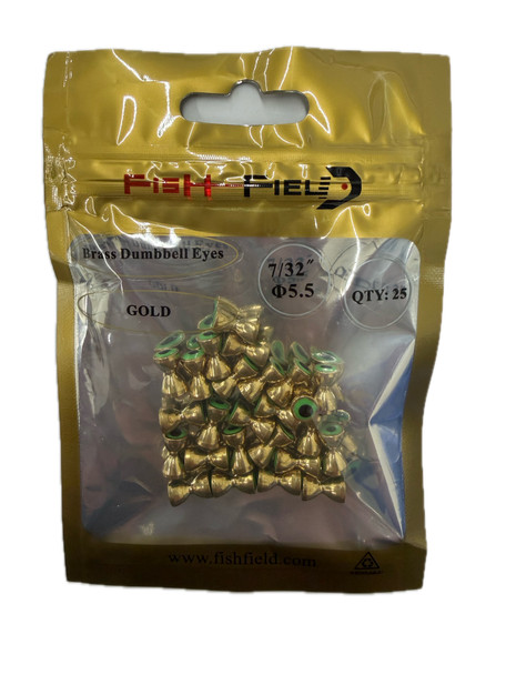 Fish-Field Brass Dumbbell Painted Eyes
