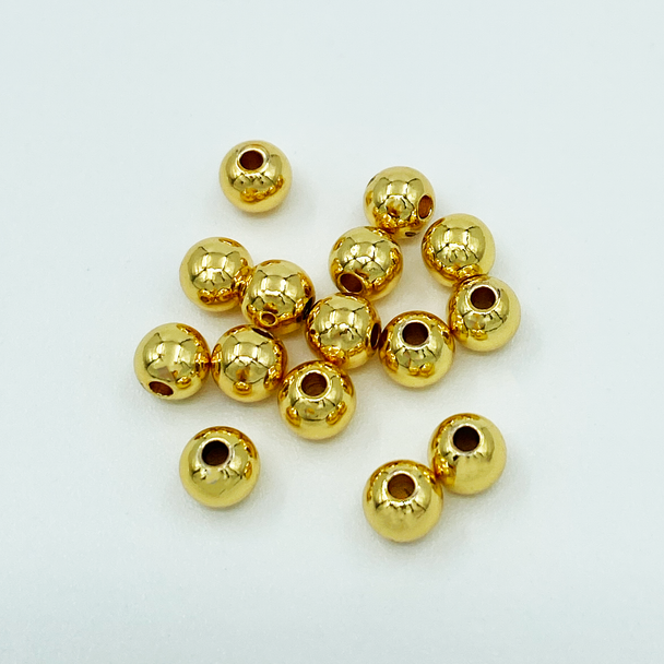 Fish-Field Brass Beads - Fishing Lure Building in Gold | Size 5mm