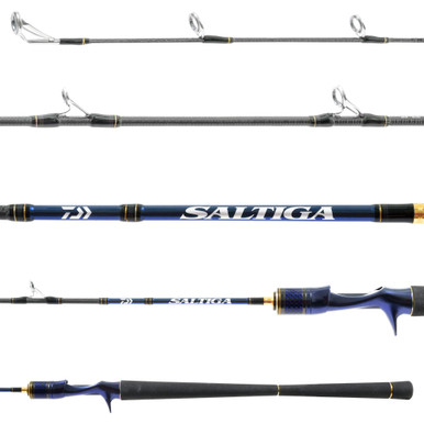 daiwa fishing pole angled handle Steez AGS Casting Rod-STAGS7111XHFB-7'11" allowing anglers to feel even the subtlest nibbles Daiwa 24 Saltiga Light Jigging