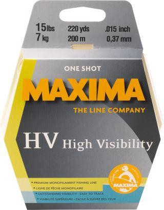 Maxima One Shot HV Monofilament Fishing Line, Yellow